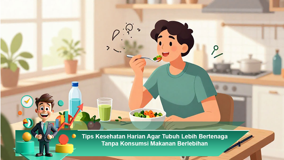 Tips Kesehatan Harian Agar Tubuh Lebih Bertenaga Tanpa Konsumsi Makanan Berlebihan